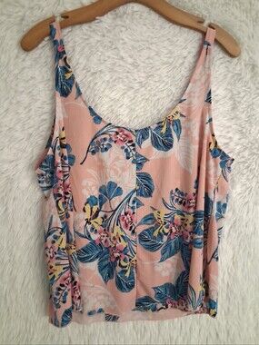 Secret Treasures Floral Tank Top XL